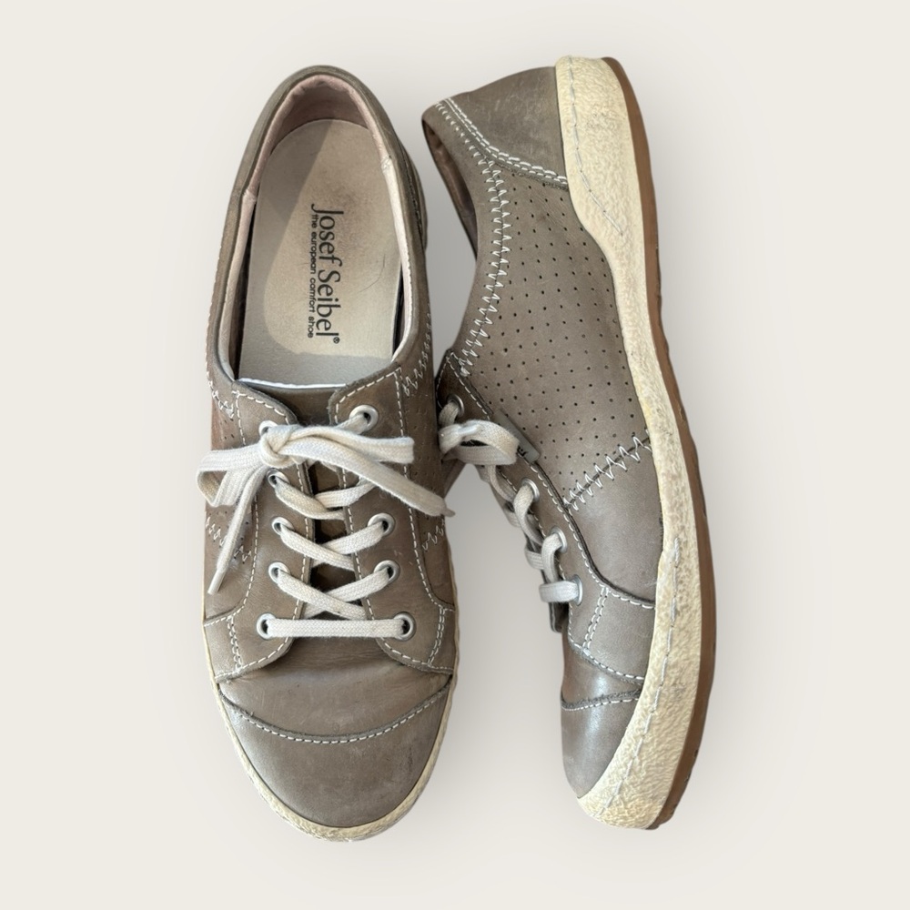 Josef Seibel Caspian Casual Lace Up Leather Sneaker Shoes Size 7